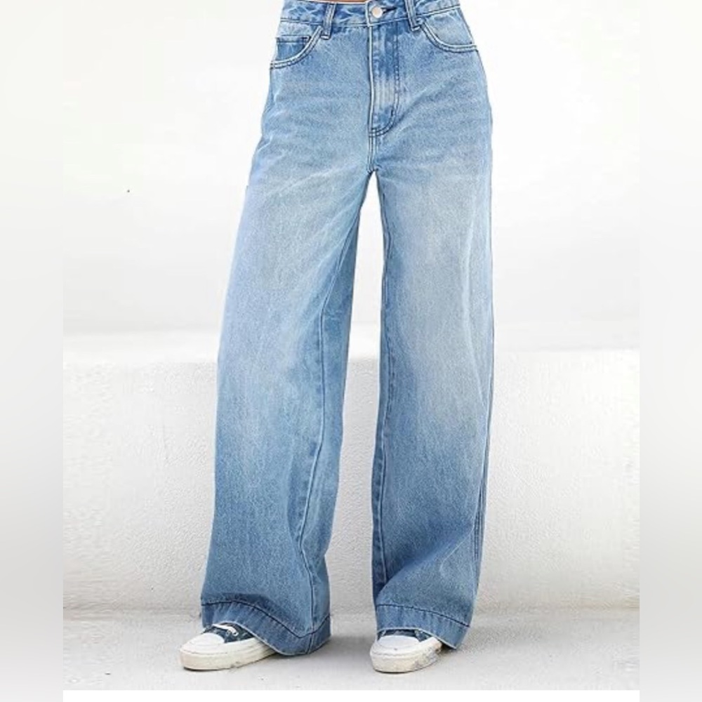 Women wide leg jeans size 8